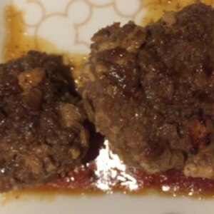 合い挽き肉で豆腐ハンバーグ〜照り焼きソース〜